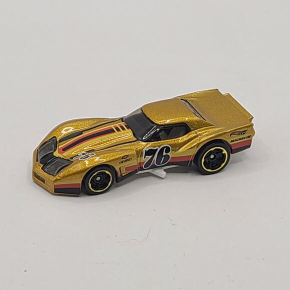 2012 Hot Wheels Chevrolet Gold Race Car #76, Made in Malaysia mint condition - Picture 1 of 7
